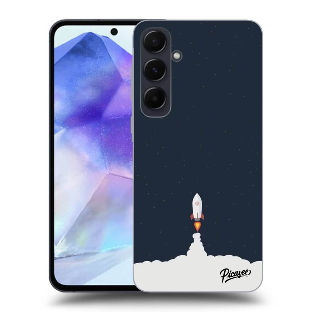 Samsung Galaxy A55 5G A556B Hülle - Schwarzes Silikon - Astronaut 2