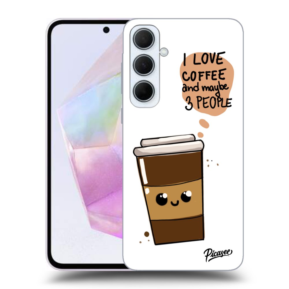 Samsung Galaxy A35 5G A356B Hülle - Transparentes Silikon - Cute Coffee