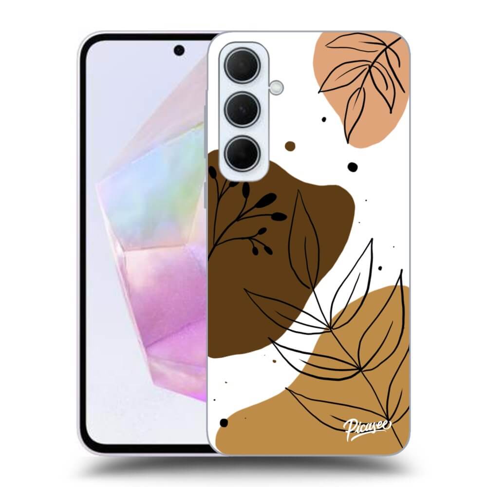 Samsung Galaxy A35 5G A356B Hülle - Schwarzes Silikon - Boho Style