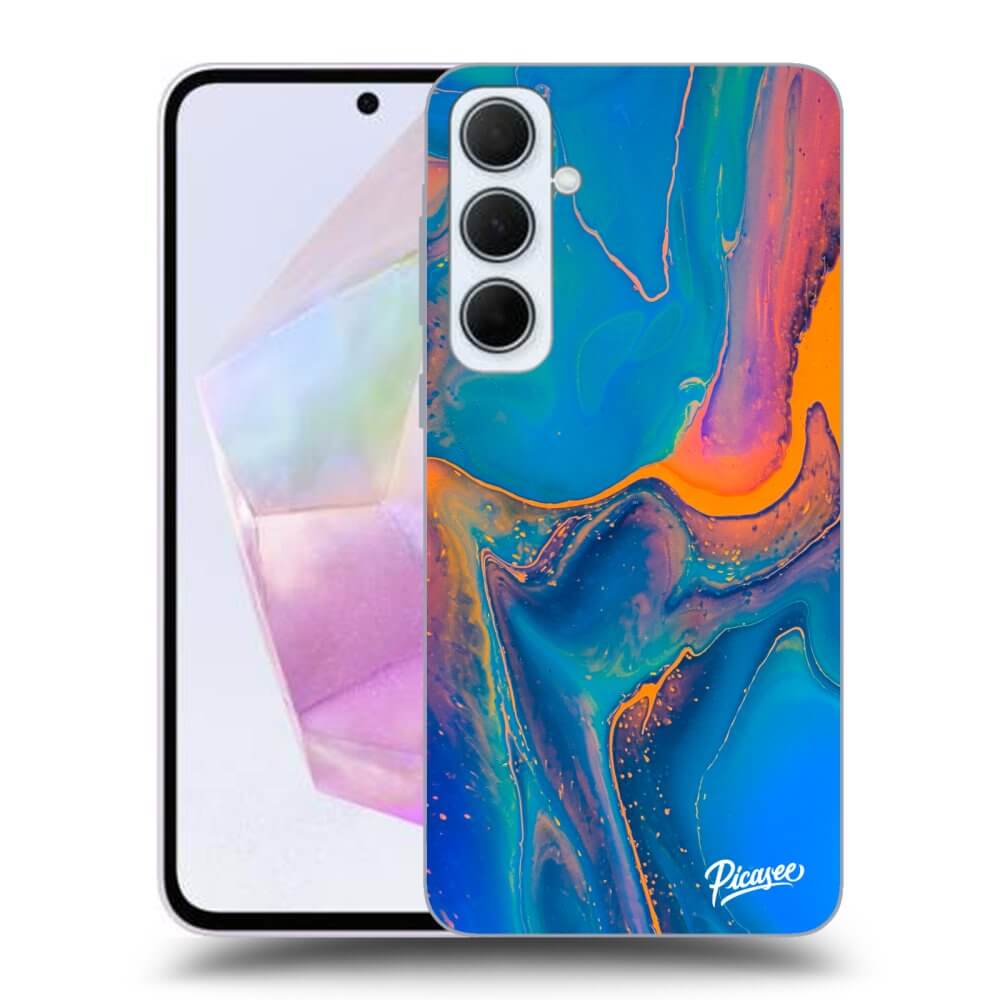 Samsung Galaxy A35 5G A356B Hülle - Transparentes Silikon - Rainbow