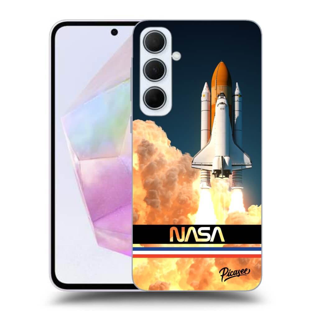 Samsung Galaxy A35 5G A356B Hülle - Transparentes Silikon - Space Shuttle