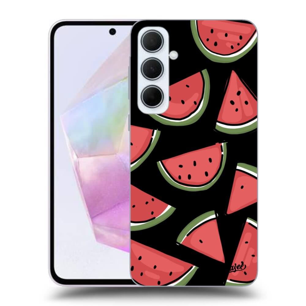 Samsung Galaxy A35 5G A356B Hülle - Schwarzes Silikon - Melone