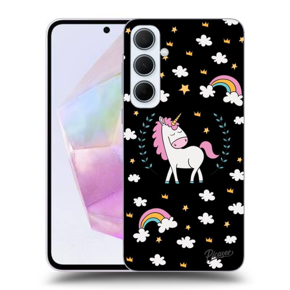 ULTIMATE CASE Für Samsung Galaxy A35 5G A356B - Einhorn Sternenhimmel