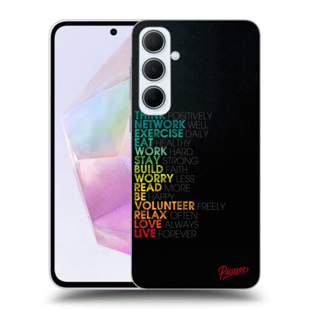 Samsung Galaxy A35 5G A356B Hülle - Transparentes Silikon - Motto Life