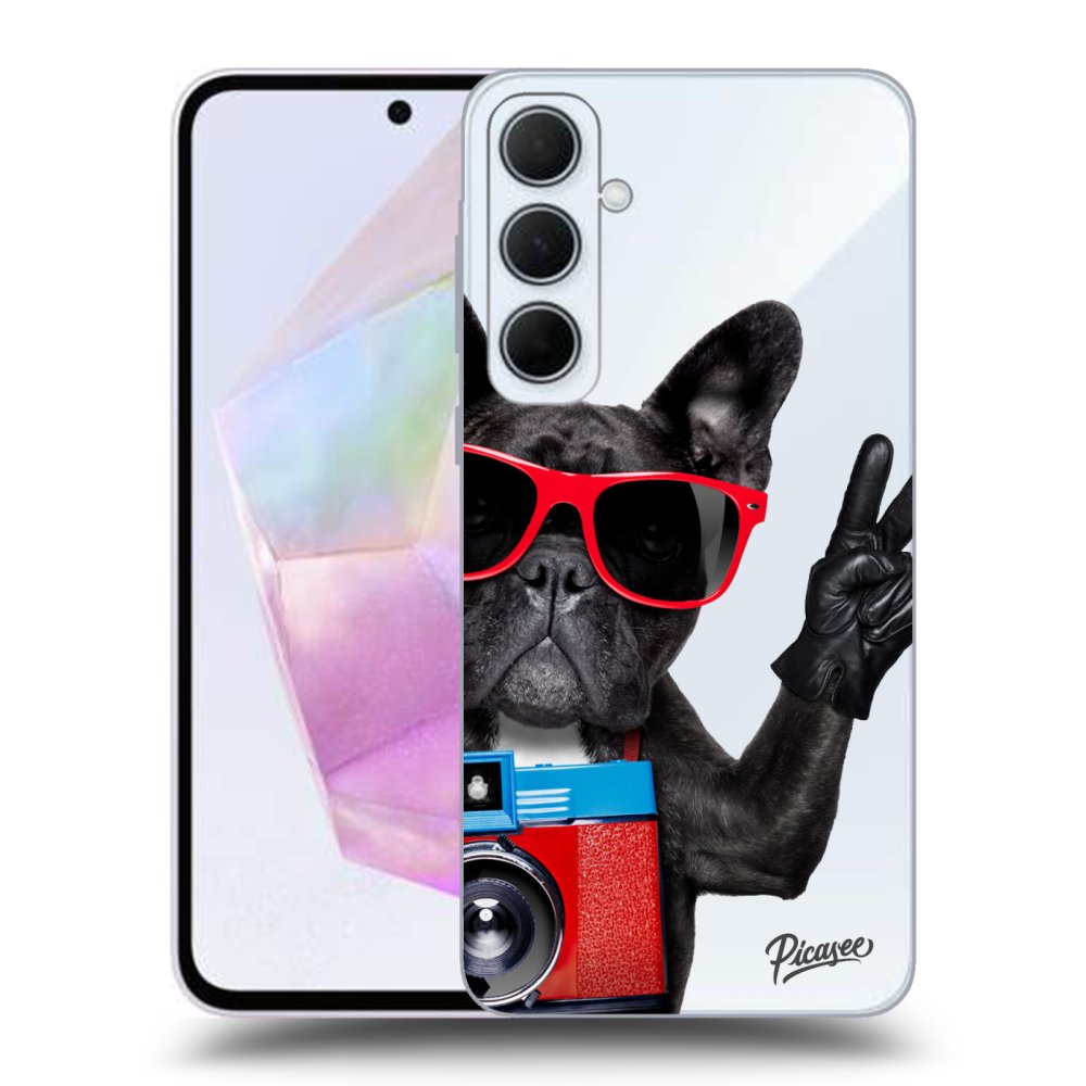 Samsung Galaxy A35 5G A356B Hülle - Transparentes Silikon - Französische Bulldogge