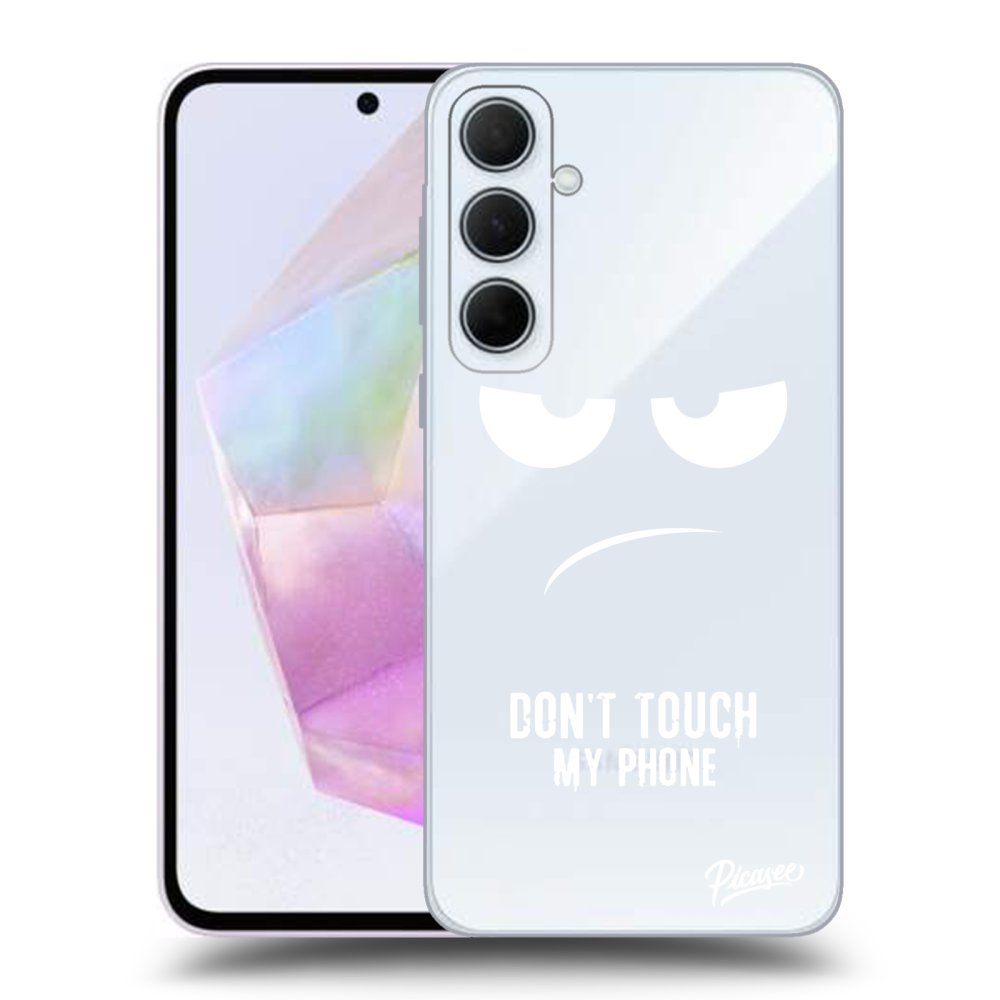 Samsung Galaxy A35 5G A356B Hülle - Transparentes Silikon - Don't Touch My Phone