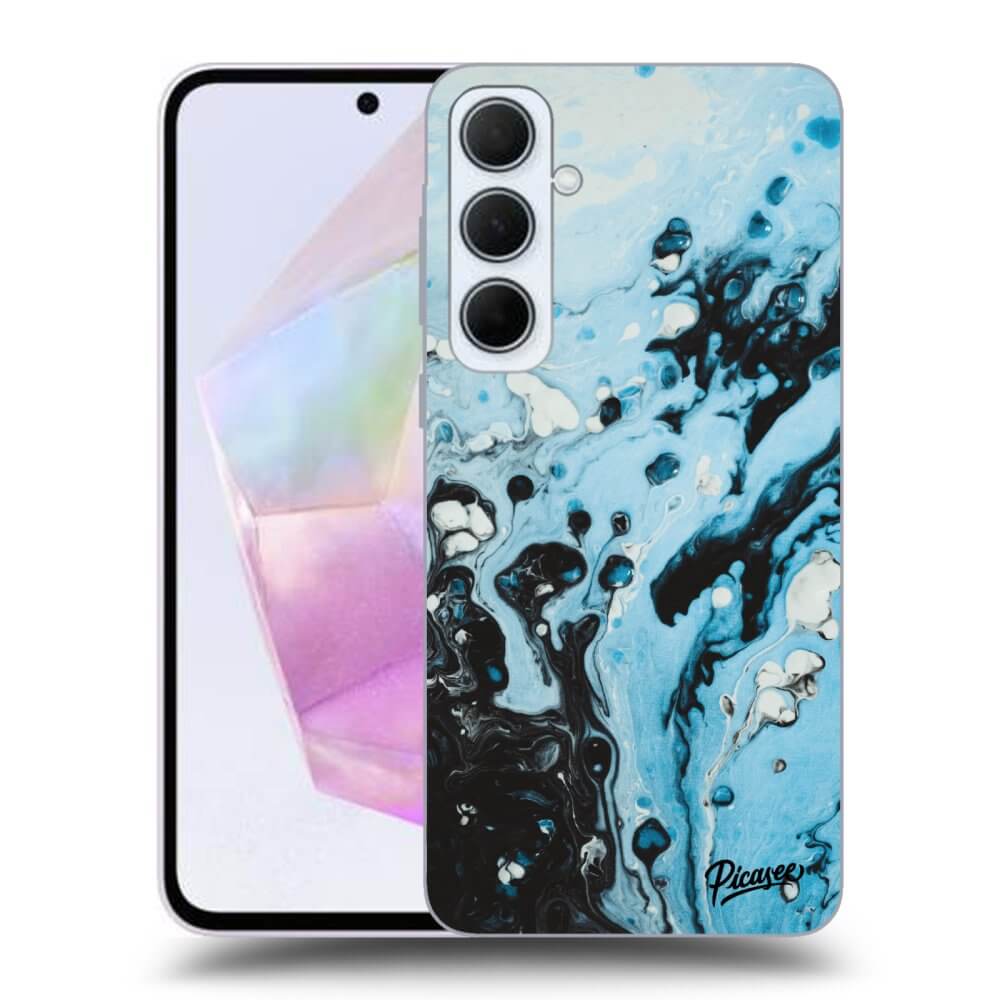 Samsung Galaxy A35 5G A356B Hülle - Transparentes Silikon - Organic Blue