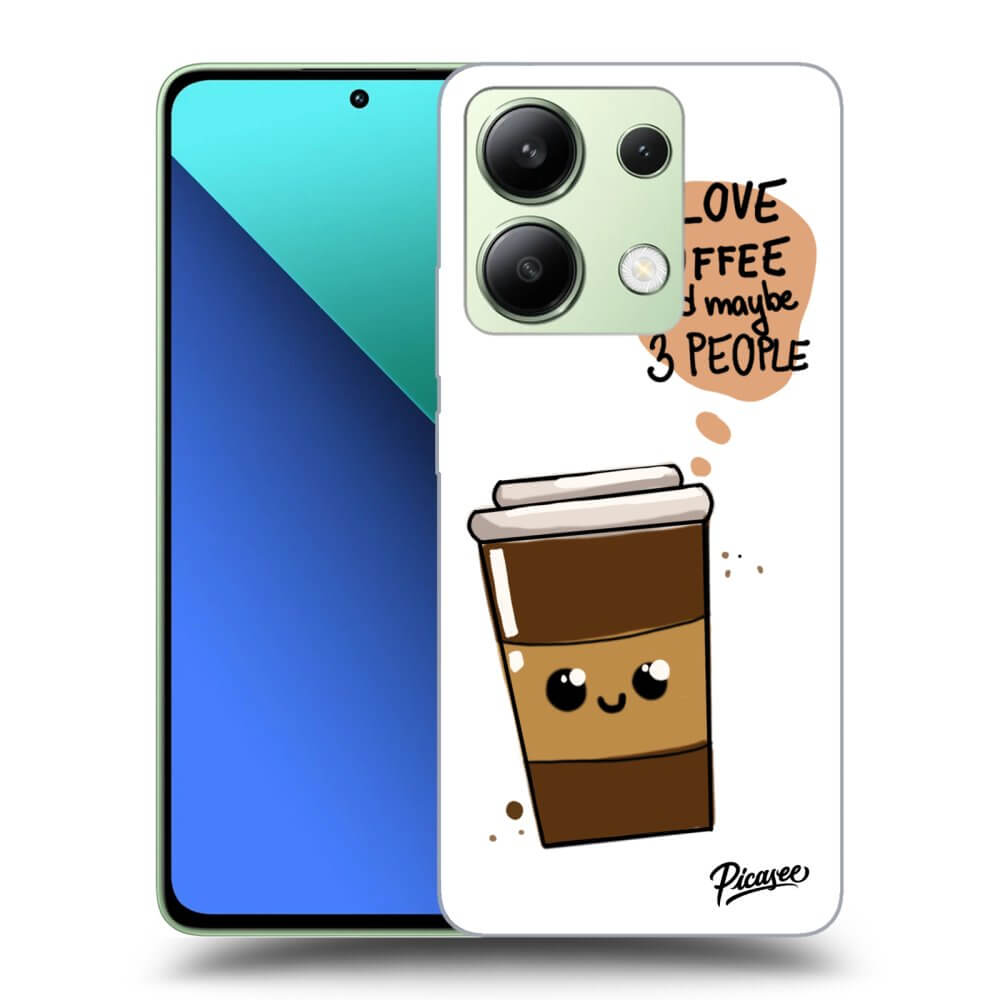 Xiaomi Redmi Note 13 4G Hülle - Transparentes Silikon - Cute Coffee