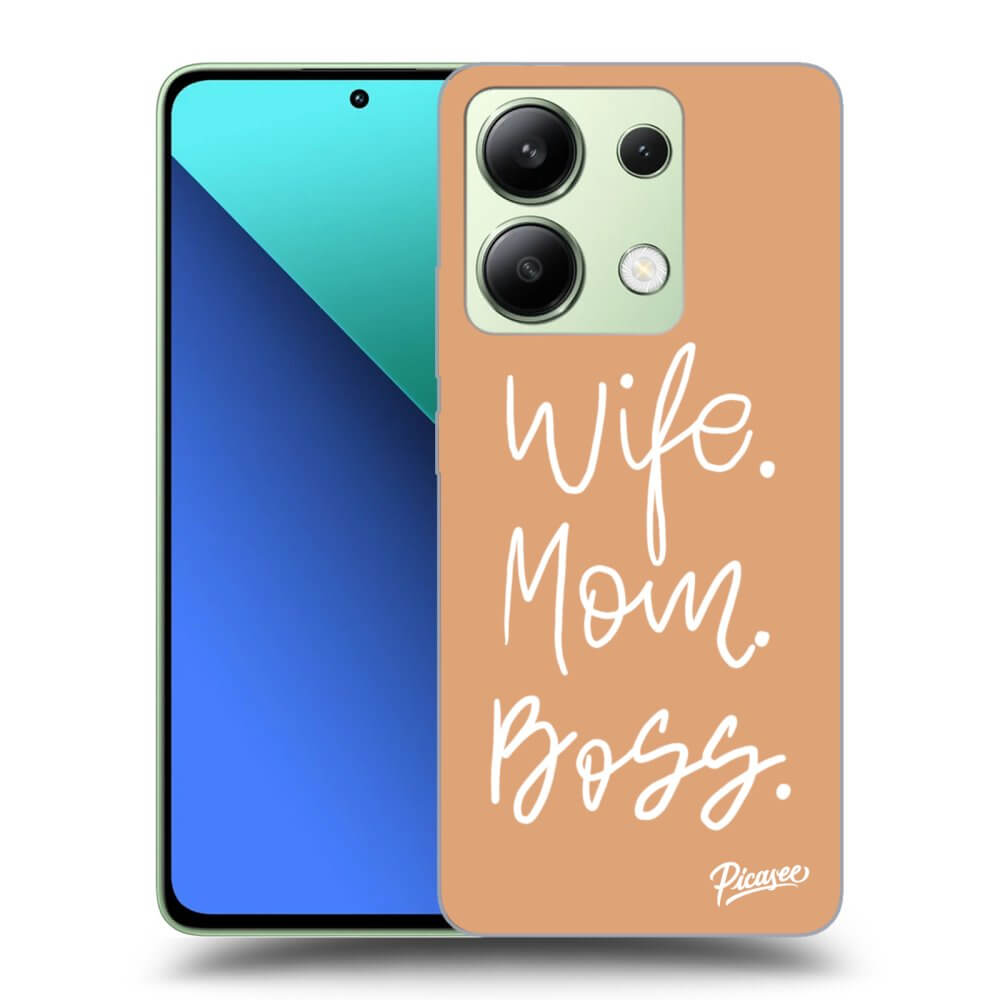 Xiaomi Redmi Note 13 4G Hülle - Schwarzes Silikon - Boss Mama