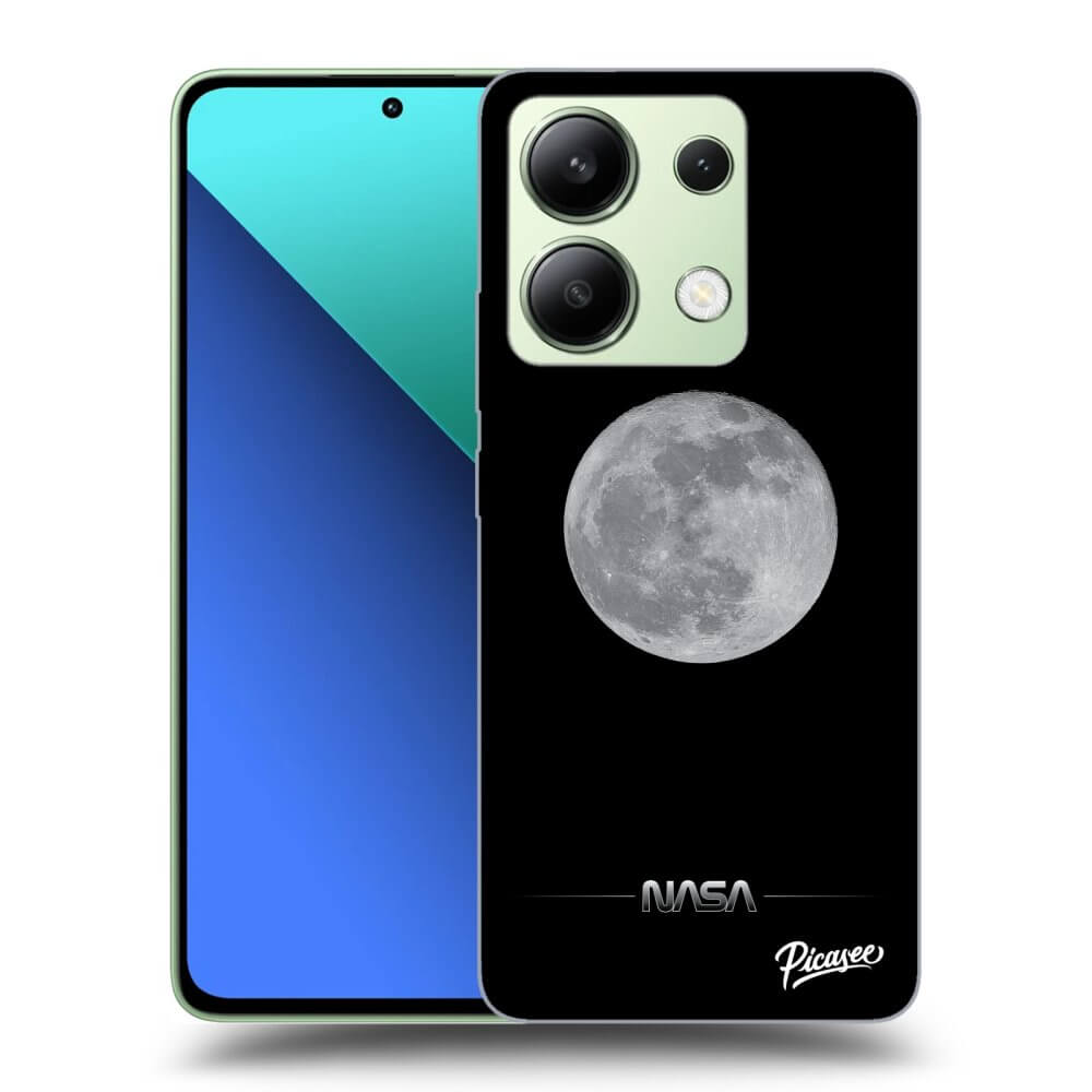 Xiaomi Redmi Note 13 4G Hülle - Schwarzes Silikon - Moon Minimal