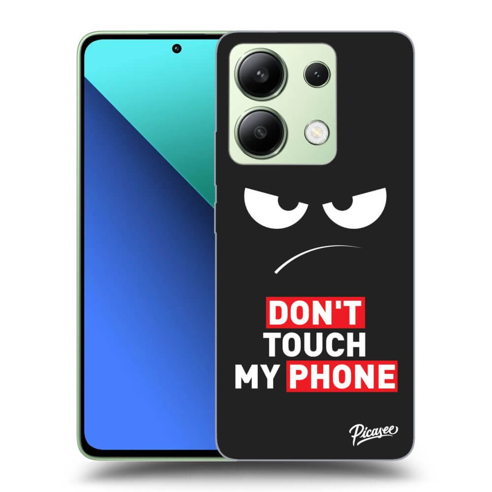 Xiaomi Redmi Note 13 4G Hülle - Schwarzes Silikon - Angry Eyes - Transparent