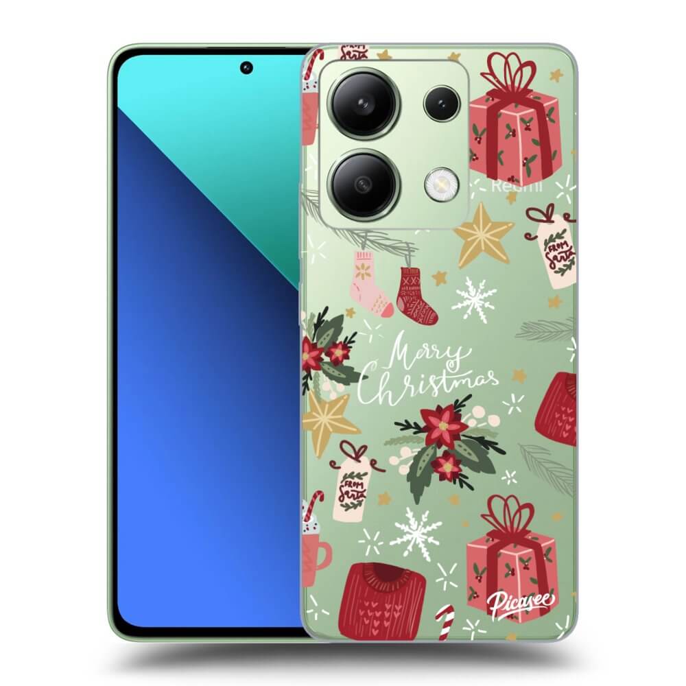 Xiaomi Redmi Note 13 4G Hülle - Transparentes Silikon - Christmas