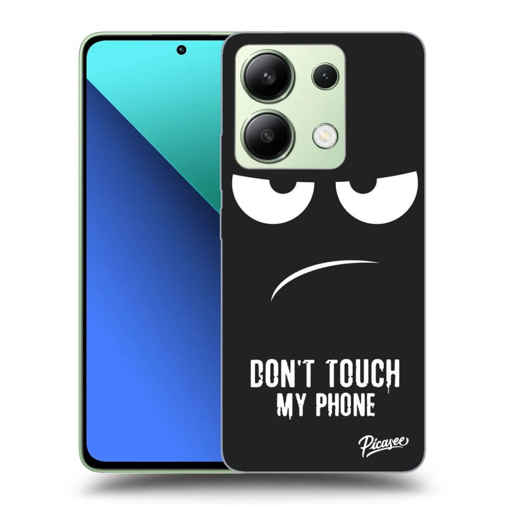 Xiaomi Redmi Note 13 4G Hülle - Schwarzes Silikon - Don't Touch My Phone