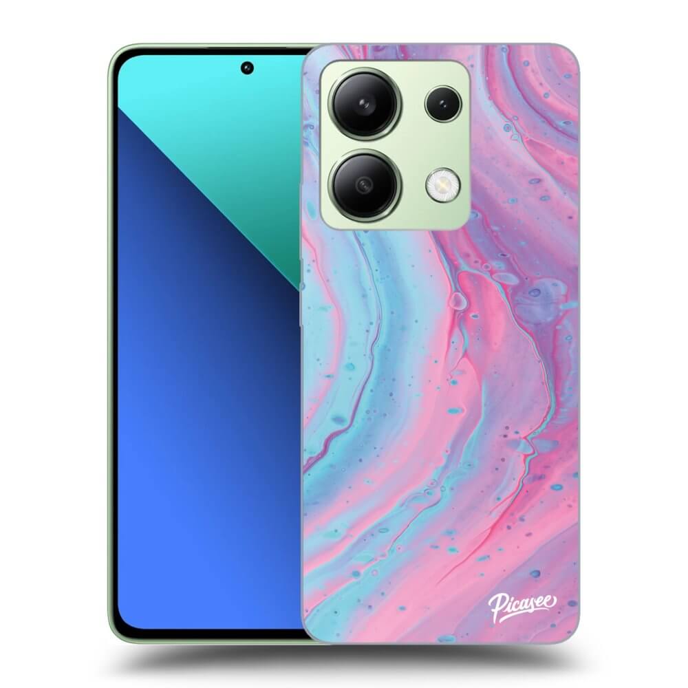 Xiaomi Redmi Note 13 4G Hülle - Transparentes Silikon - Pink Liquid