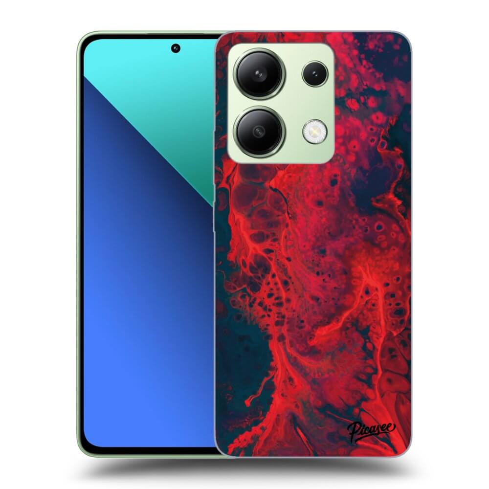 Xiaomi Redmi Note 13 4G Hülle - Schwarzes Silikon - Organic Red