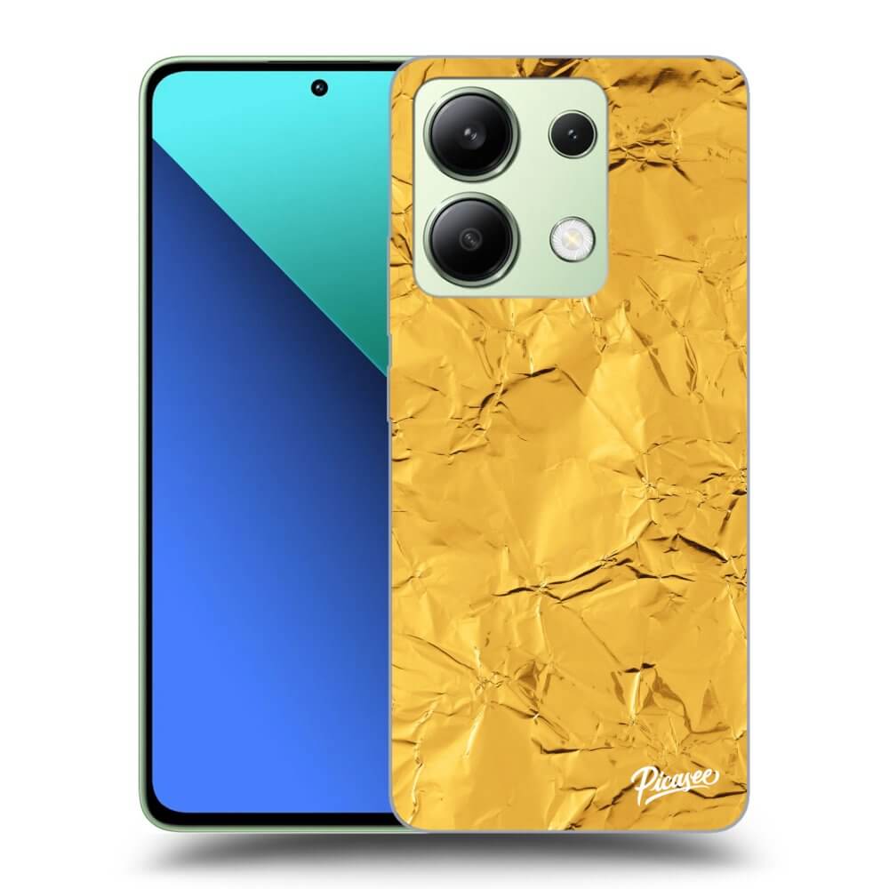 Xiaomi Redmi Note 13 4G Hülle - Schwarzes Silikon - Gold