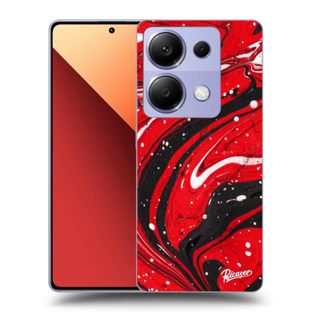 Xiaomi Redmi Note 13 Pro 4G Hülle - Schwarzes Silikon - Red Black