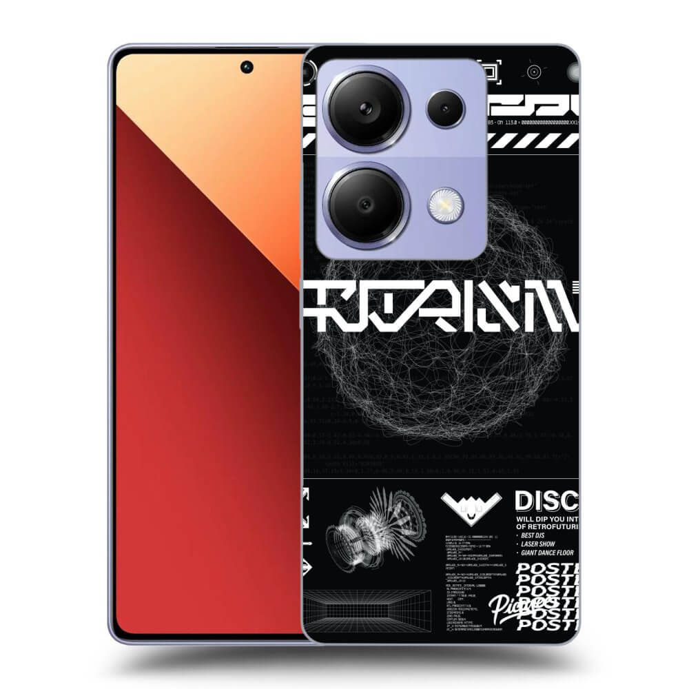 Xiaomi Redmi Note 13 Pro 4G Hülle - Transparentes Silikon - BLACK DISCO