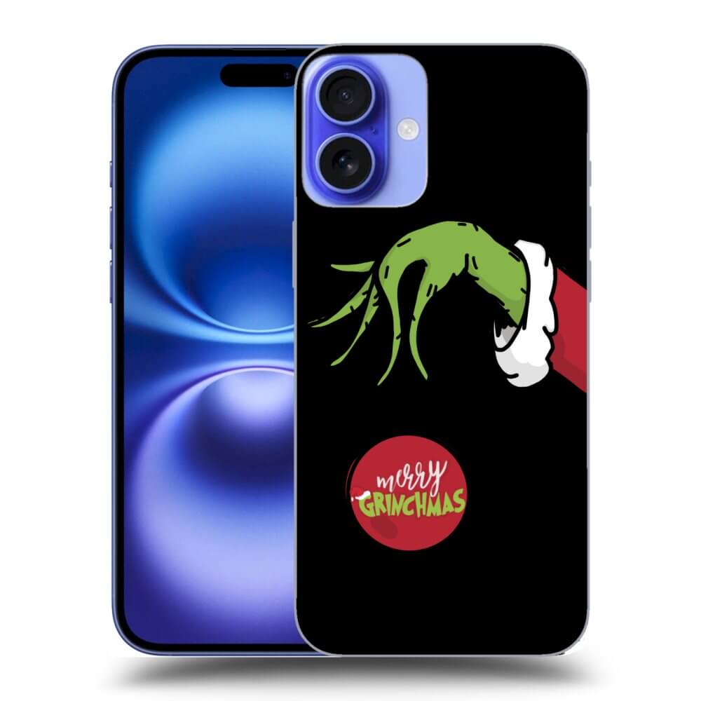 Apple IPhone 16 Hülle - Schwarzes Silikon - Grinch