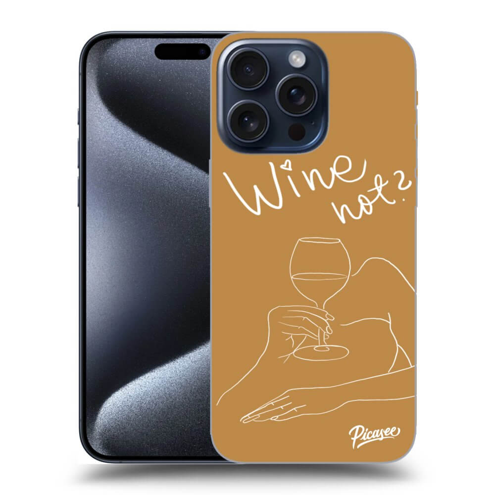 Apple IPhone 16 Pro Max Hülle - Transparentes Silikon - Wine Not