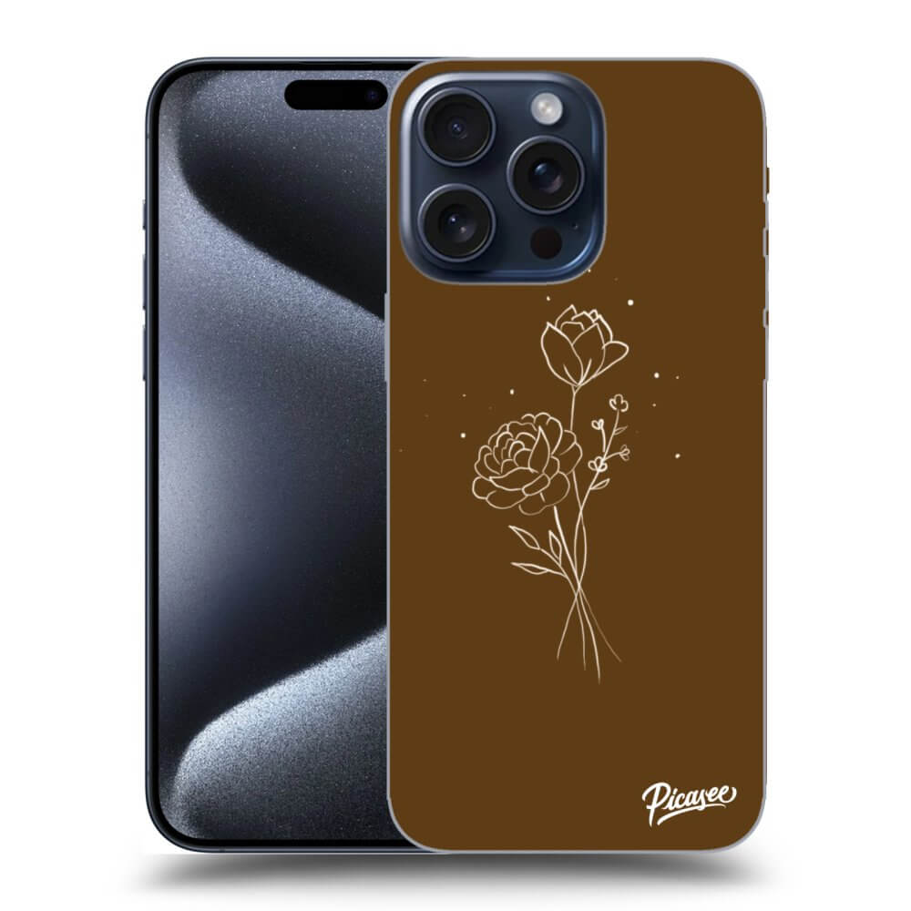 Apple IPhone 16 Pro Max Hülle - Transparentes Silikon - Brown Flowers