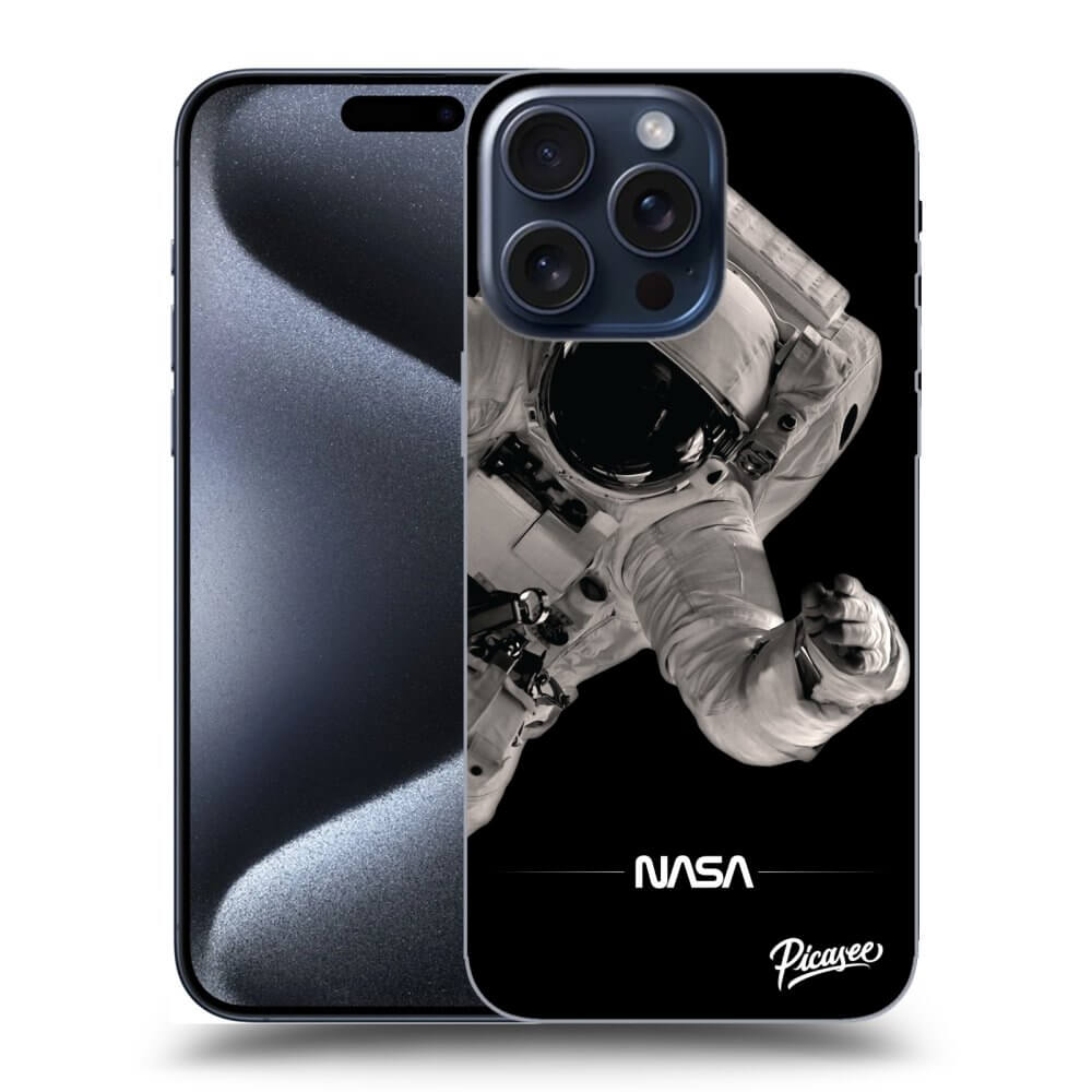 Apple IPhone 16 Pro Max Hülle - Schwarzes Silikon - Astronaut Big