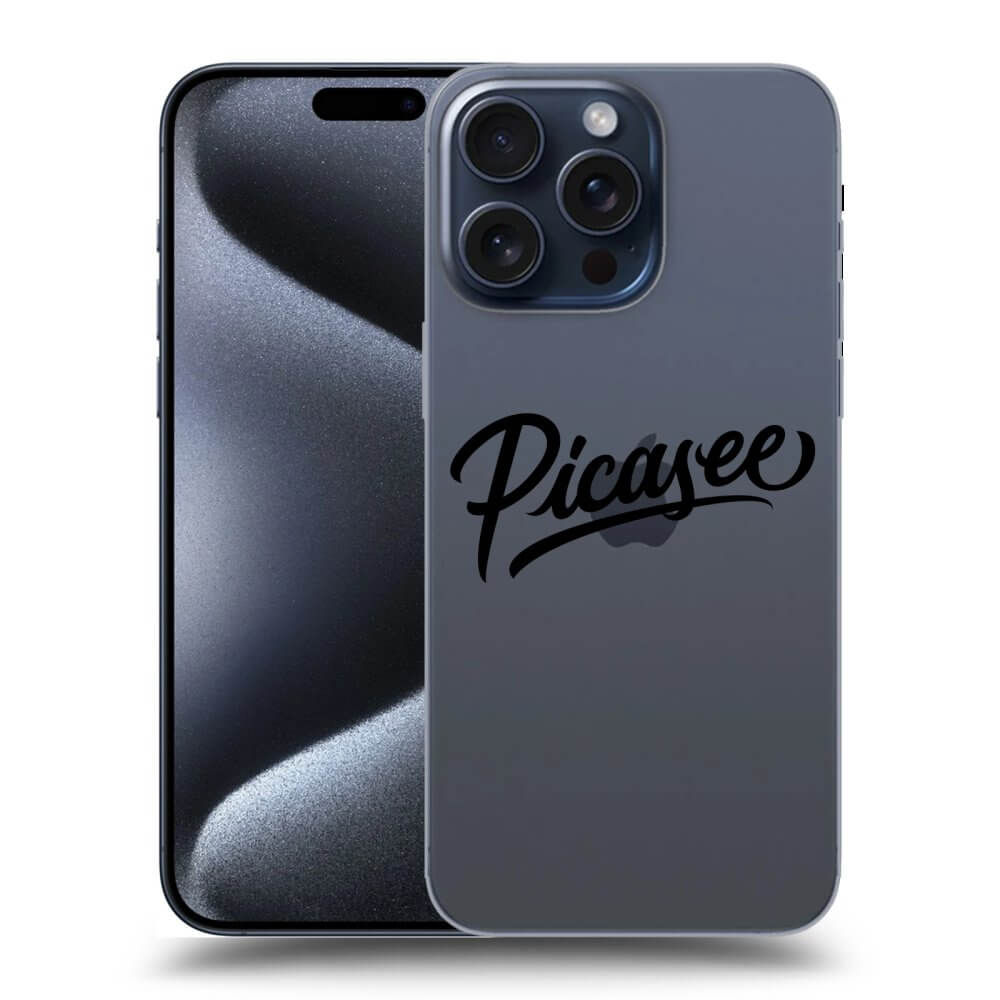 Apple IPhone 16 Pro Max Hülle - Transparentes Silikon - Picasee - Black