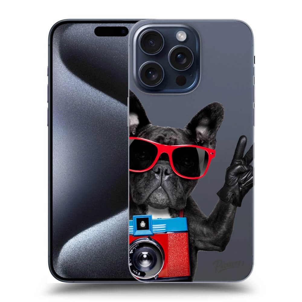 Apple IPhone 16 Pro Max Hülle - Transparentes Silikon - Französische Bulldogge