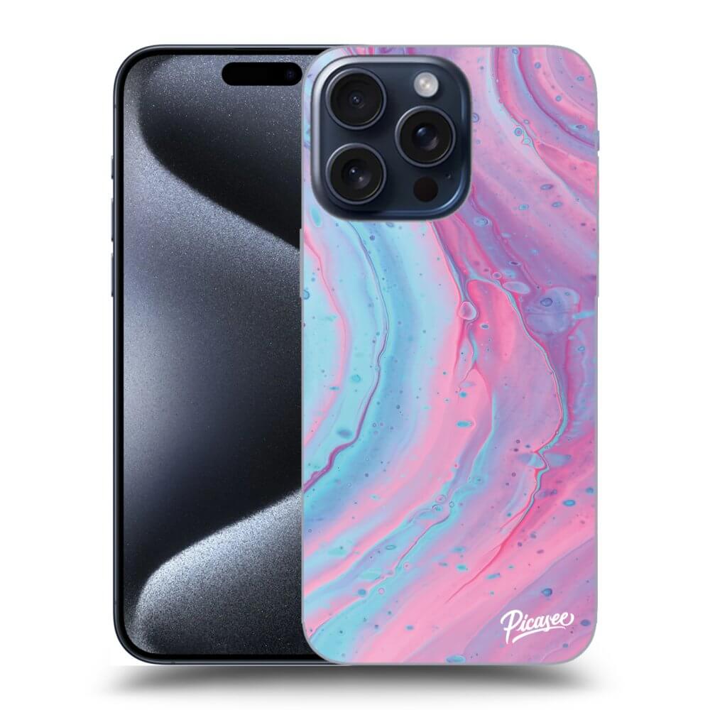 Apple IPhone 16 Pro Max Hülle - Schwarzes Silikon - Pink Liquid