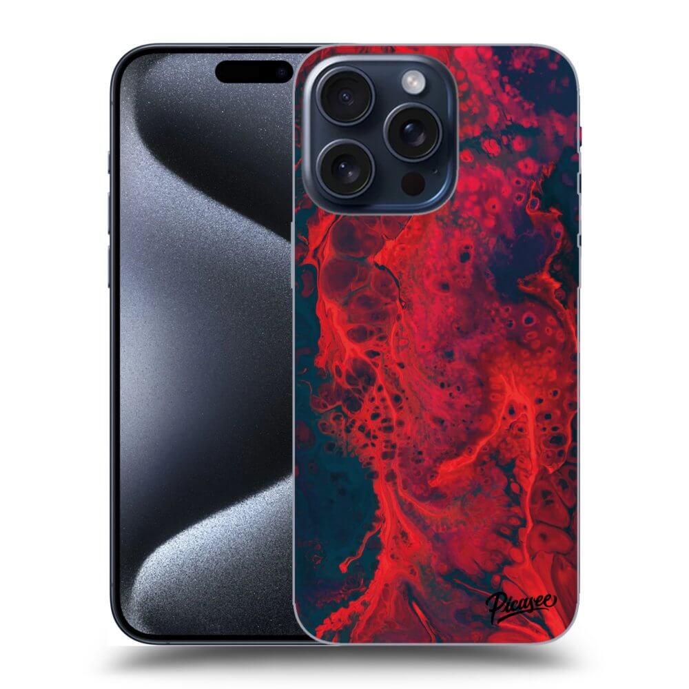 Apple IPhone 16 Pro Max Hülle - Schwarzes Silikon - Organic Red