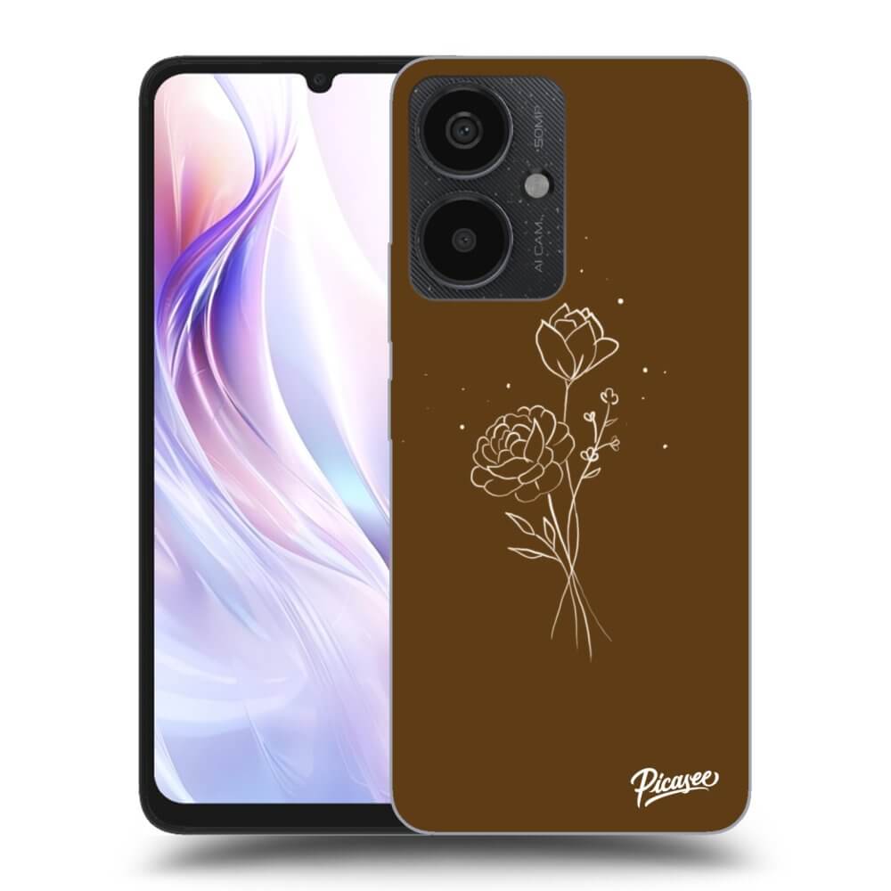 ULTIMATE CASE Für Xiaomi Redmi 13C 5G - Brown Flowers