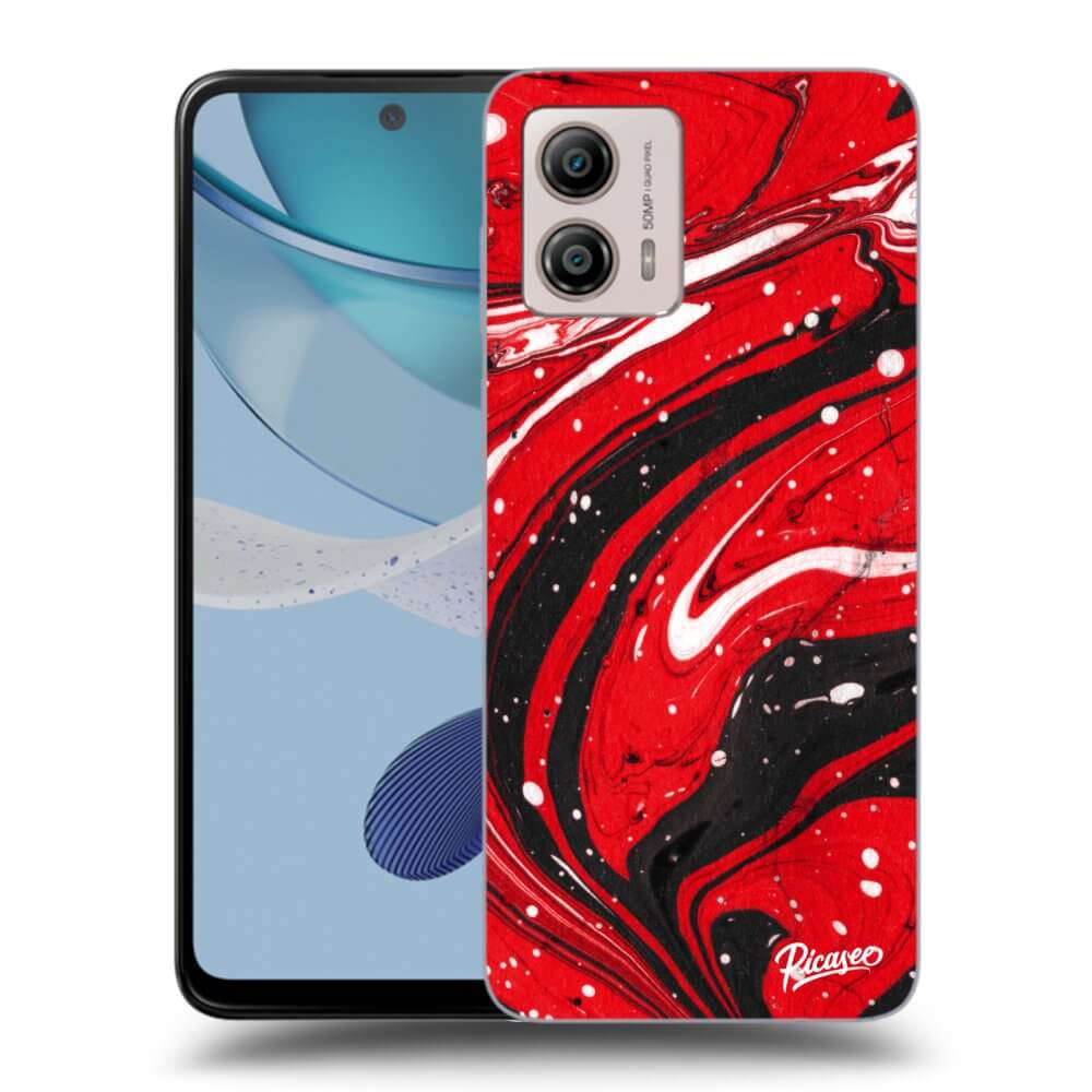 Motorola Moto G53 5G Hülle - Schwarzes Silikon - Red Black