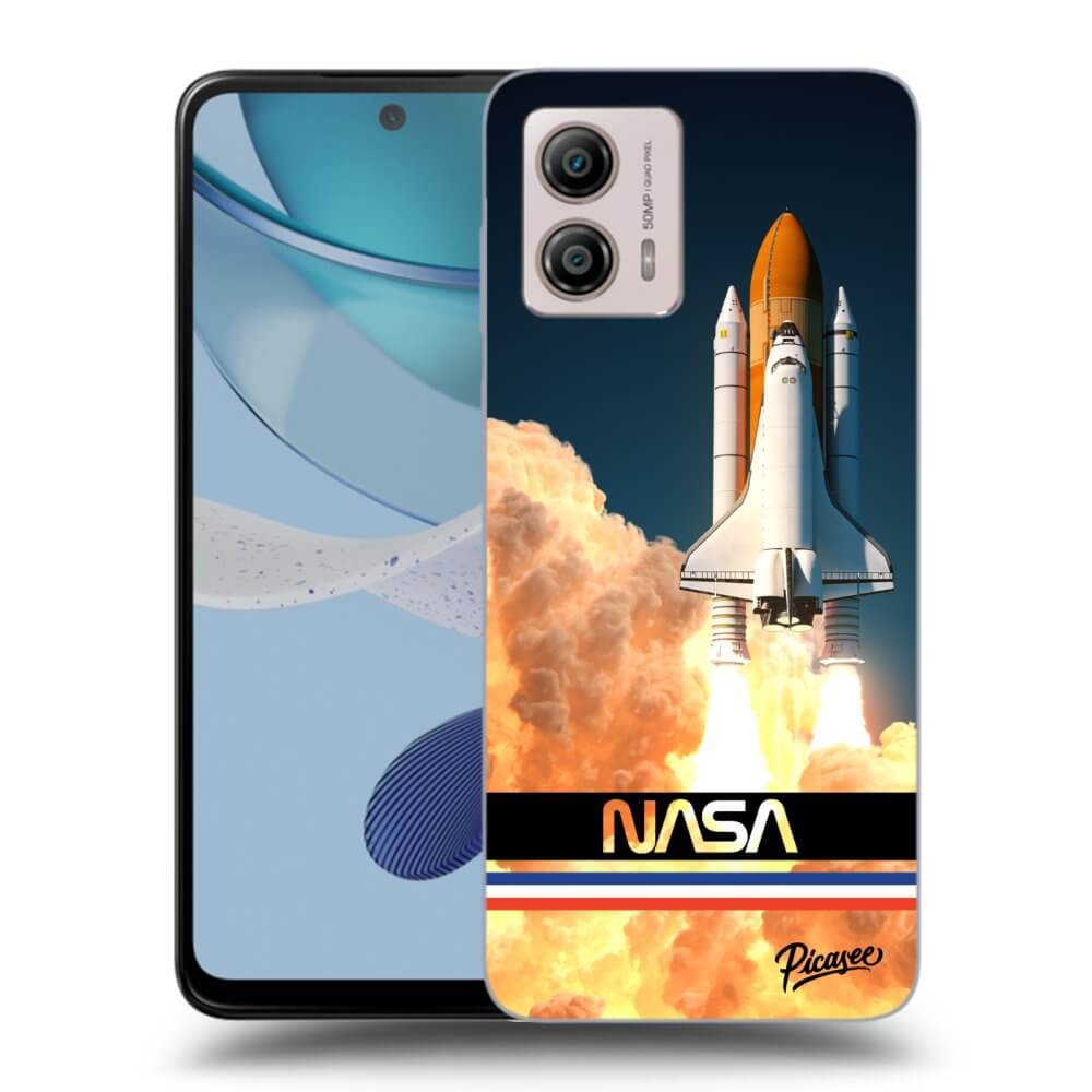 Motorola Moto G53 5G Hülle - Schwarzes Silikon - Space Shuttle