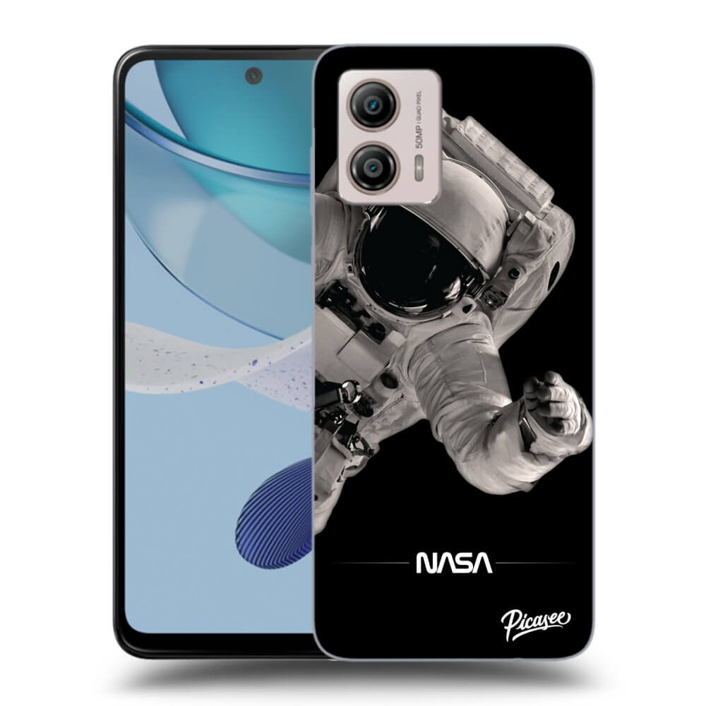 Motorola Moto G53 5G Hülle - Schwarzes Silikon - Astronaut Big