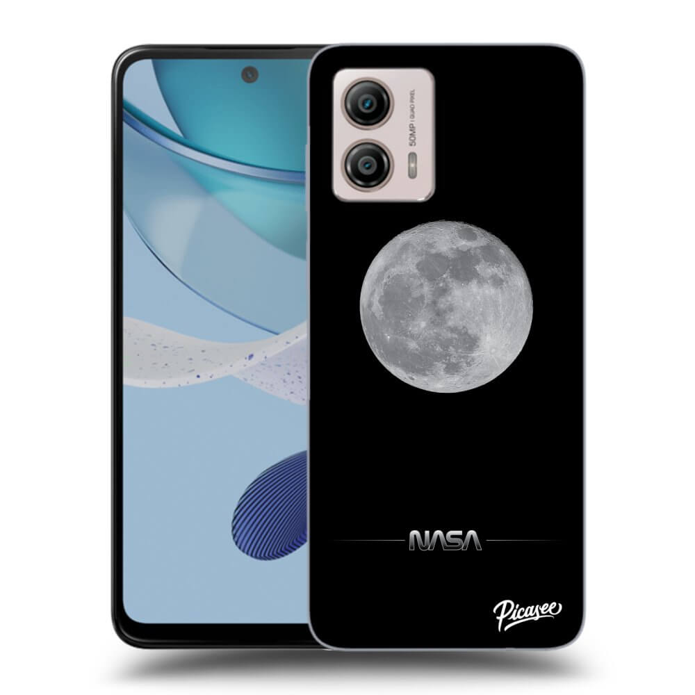 Motorola Moto G53 5G Hülle - Transparentes Silikon - Moon Minimal