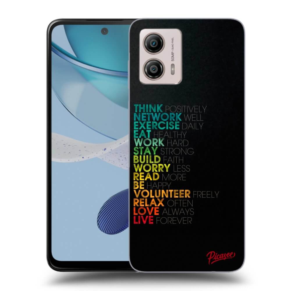 Motorola Moto G53 5G Hülle - Schwarzes Silikon - Motto Life