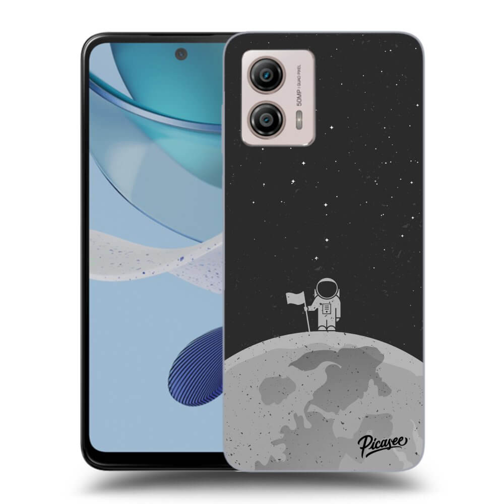 Motorola Moto G53 5G Hülle - Schwarzes Silikon - Astronaut