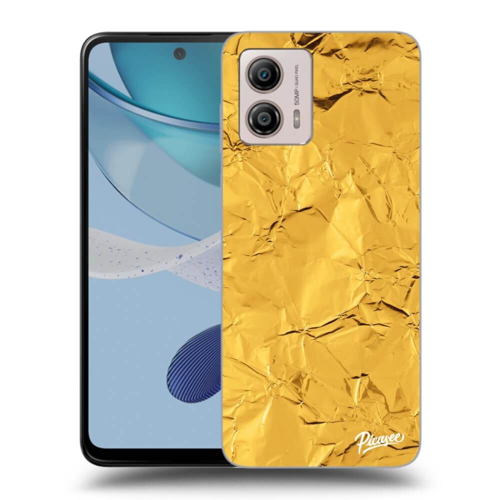 Motorola Moto G53 5G Hülle - Transparentes Silikon - Gold