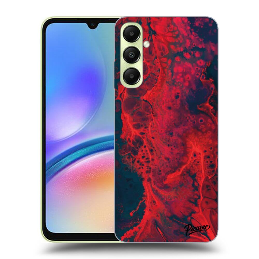 Samsung Galaxy A05s A057G Hülle - Transparentes Silikon - Organic Red