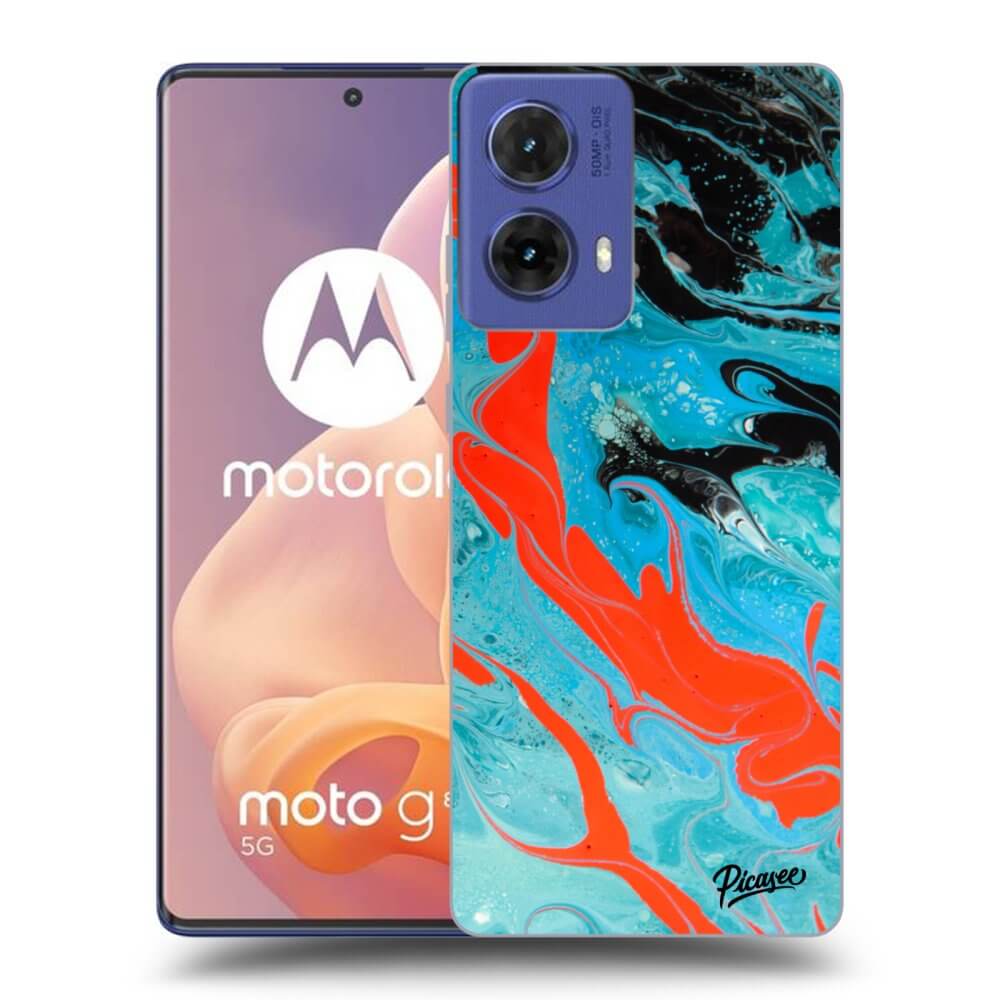 Motorola Moto G85 Hülle - Schwarzes Silikon - Blue Magma