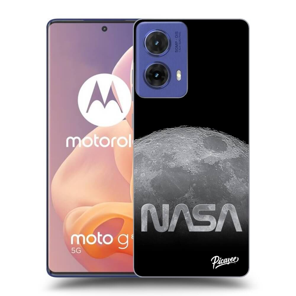 Motorola Moto G85 Hülle - Schwarzes Silikon - Moon Cut