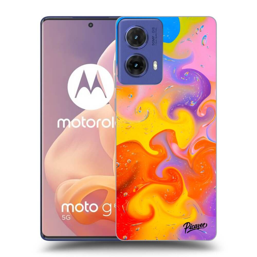 Motorola Moto G85 Hülle - Schwarzes Silikon - Bubbles