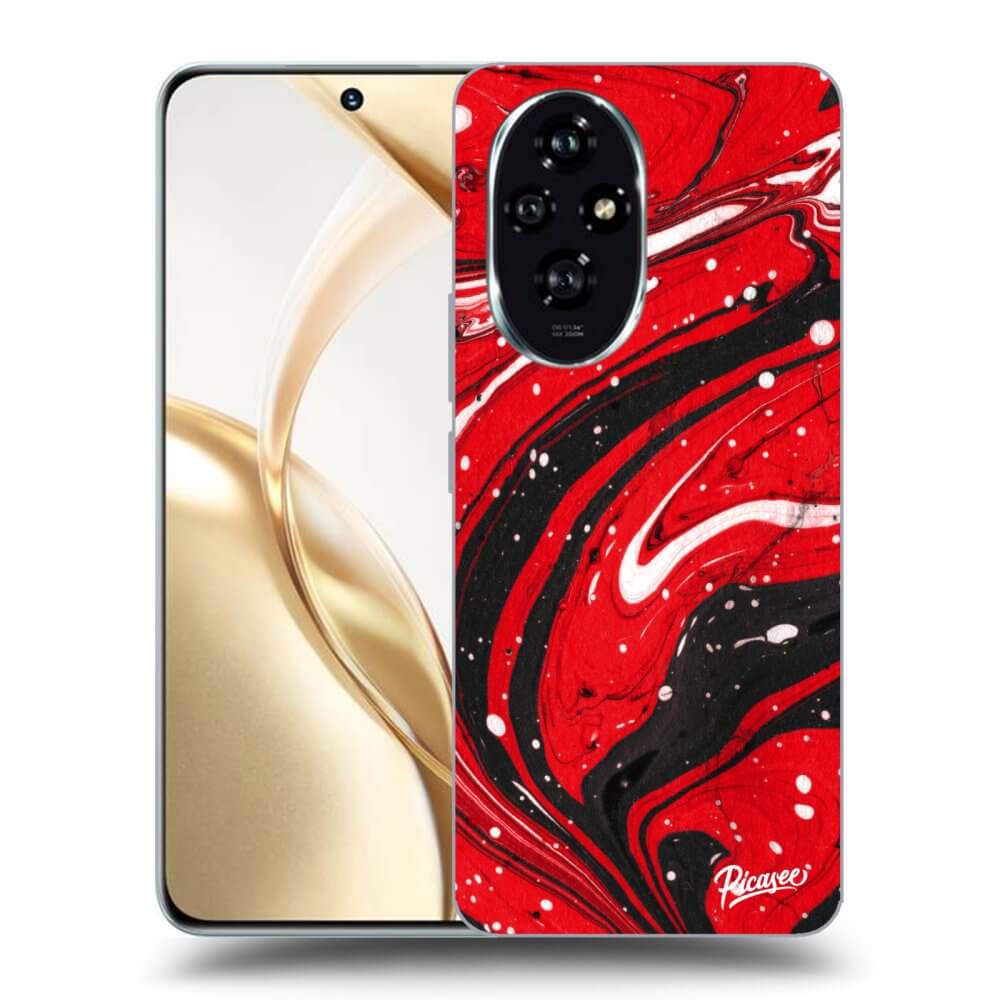 Honor 200 Pro 5G Hülle - Schwarzes Silikon - Red Black