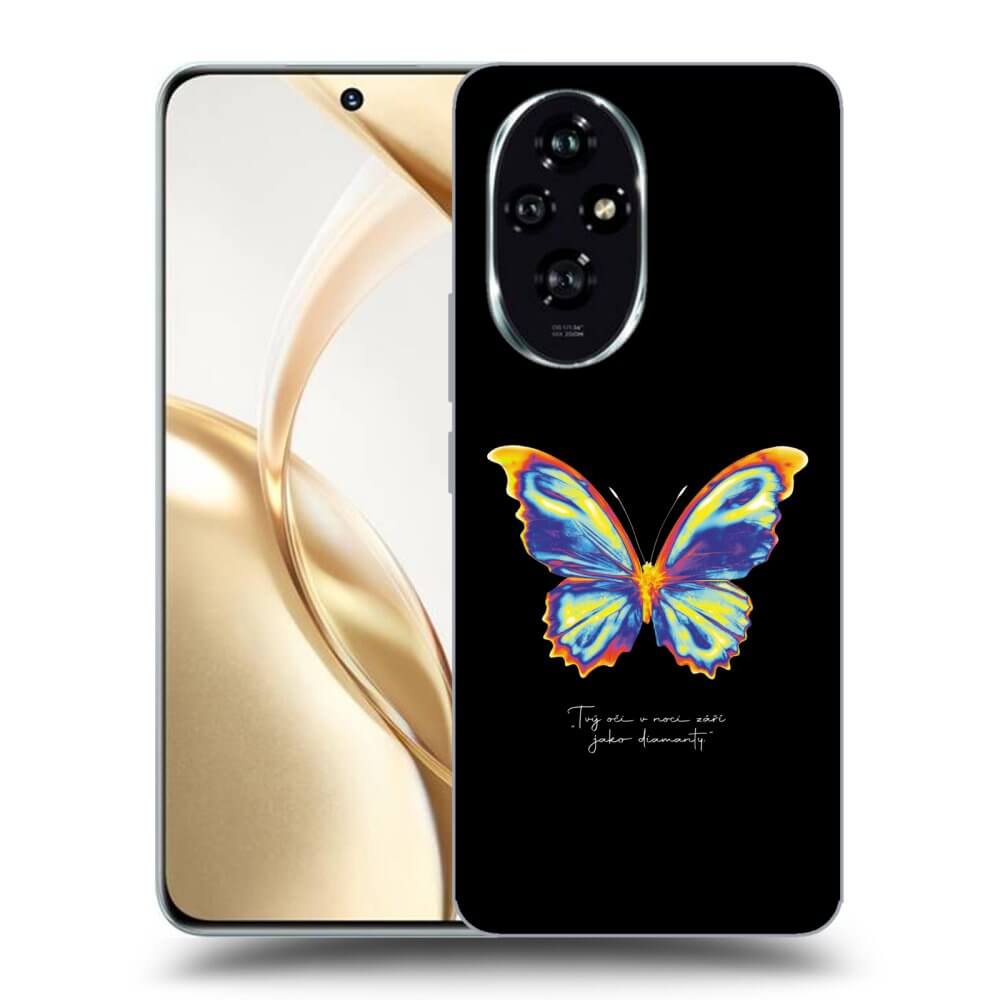 Honor 200 Pro 5G Hülle - Schwarzes Silikon - Diamanty Black