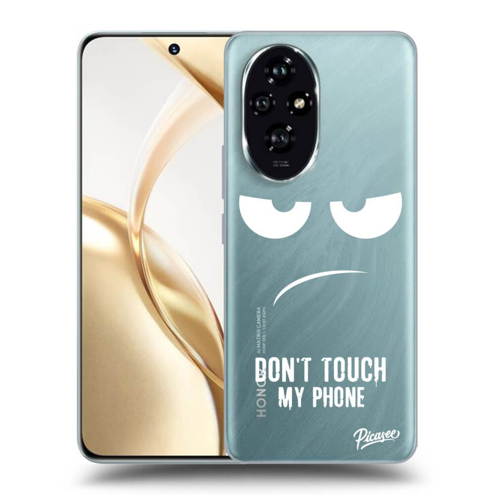 Honor 200 Pro 5G Hülle - Transparentes Silikon - Don't Touch My Phone