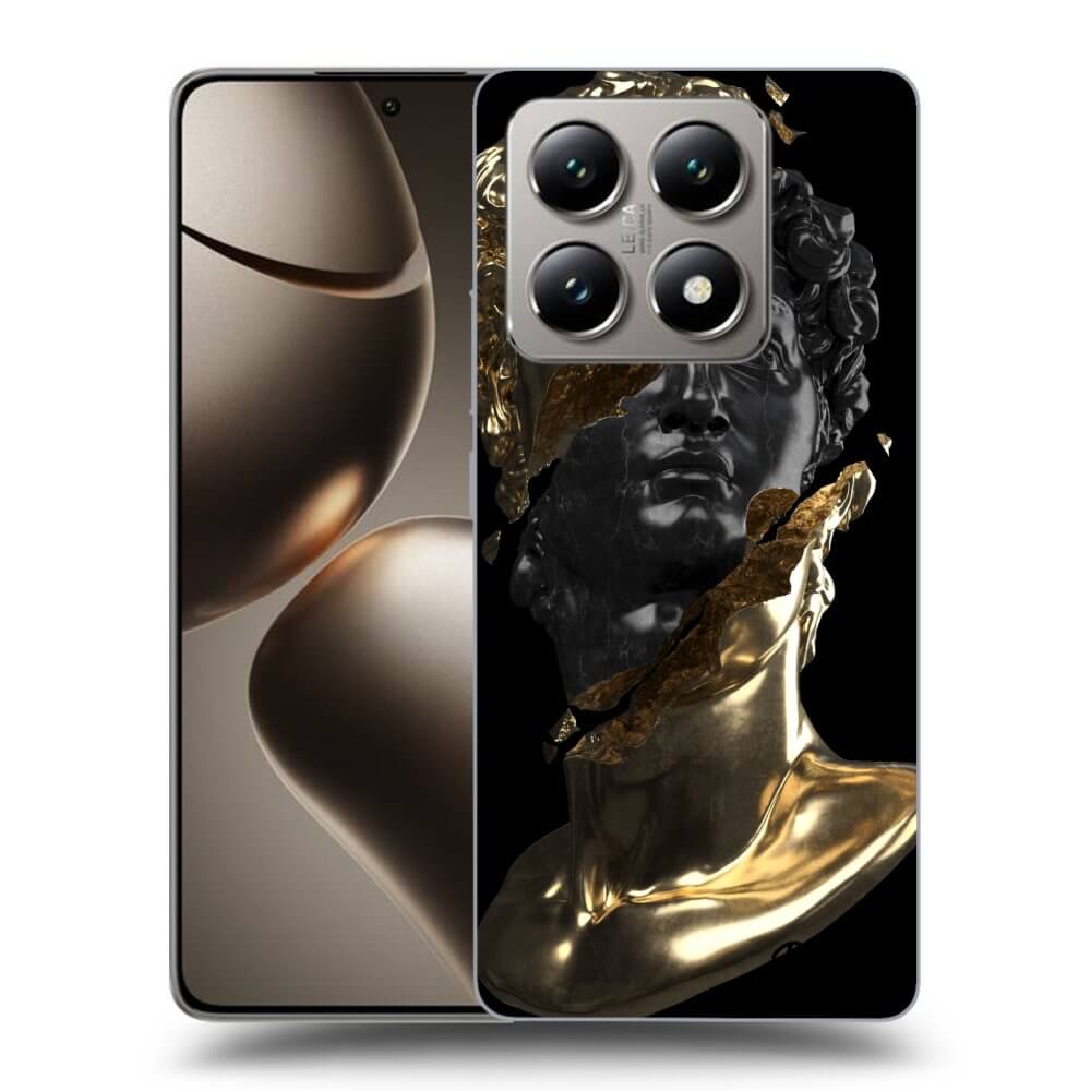 Xiaomi 14T Hülle - Schwarzes Silikon - Gold - Black