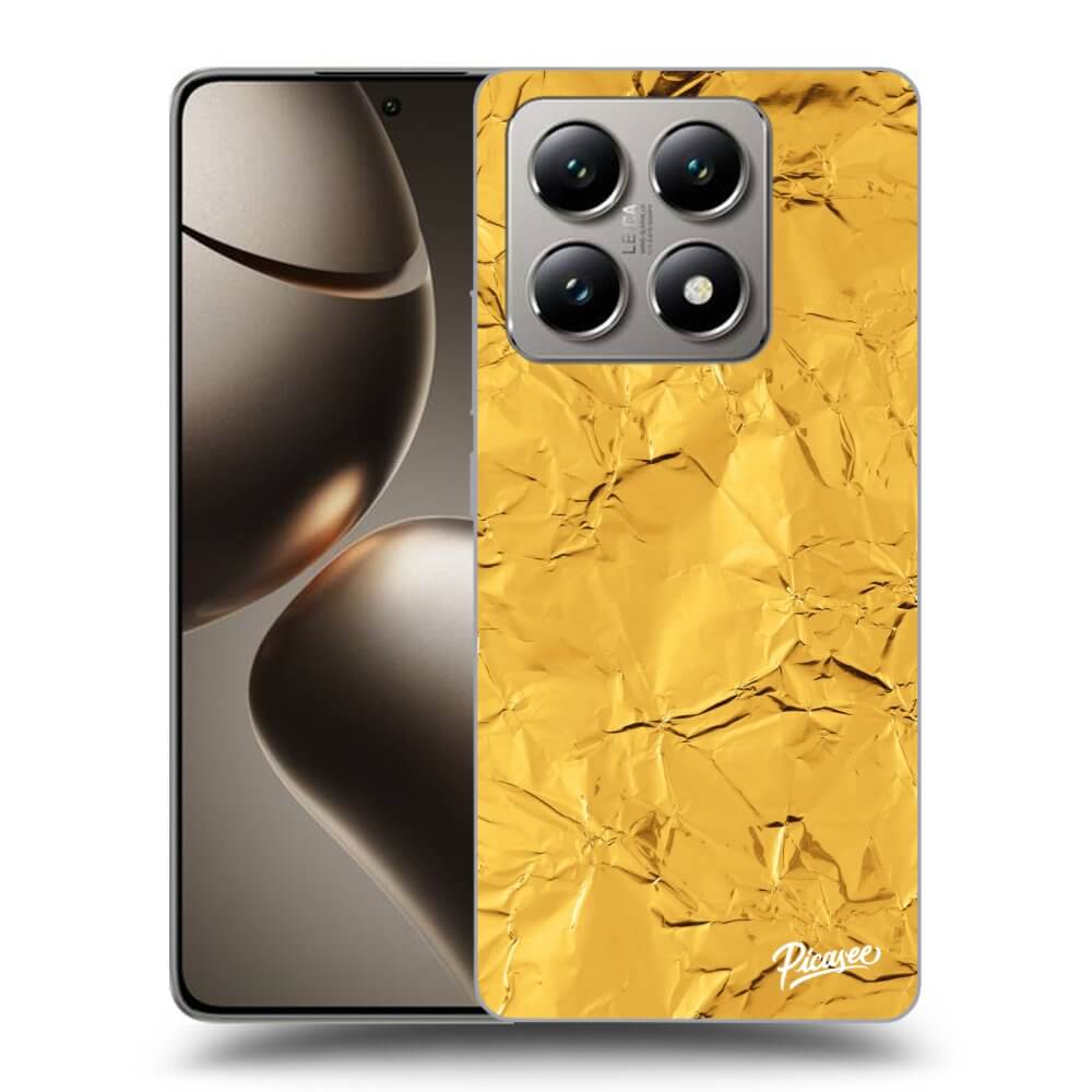 Xiaomi 14T Pro Hülle - Transparentes Silikon - Gold