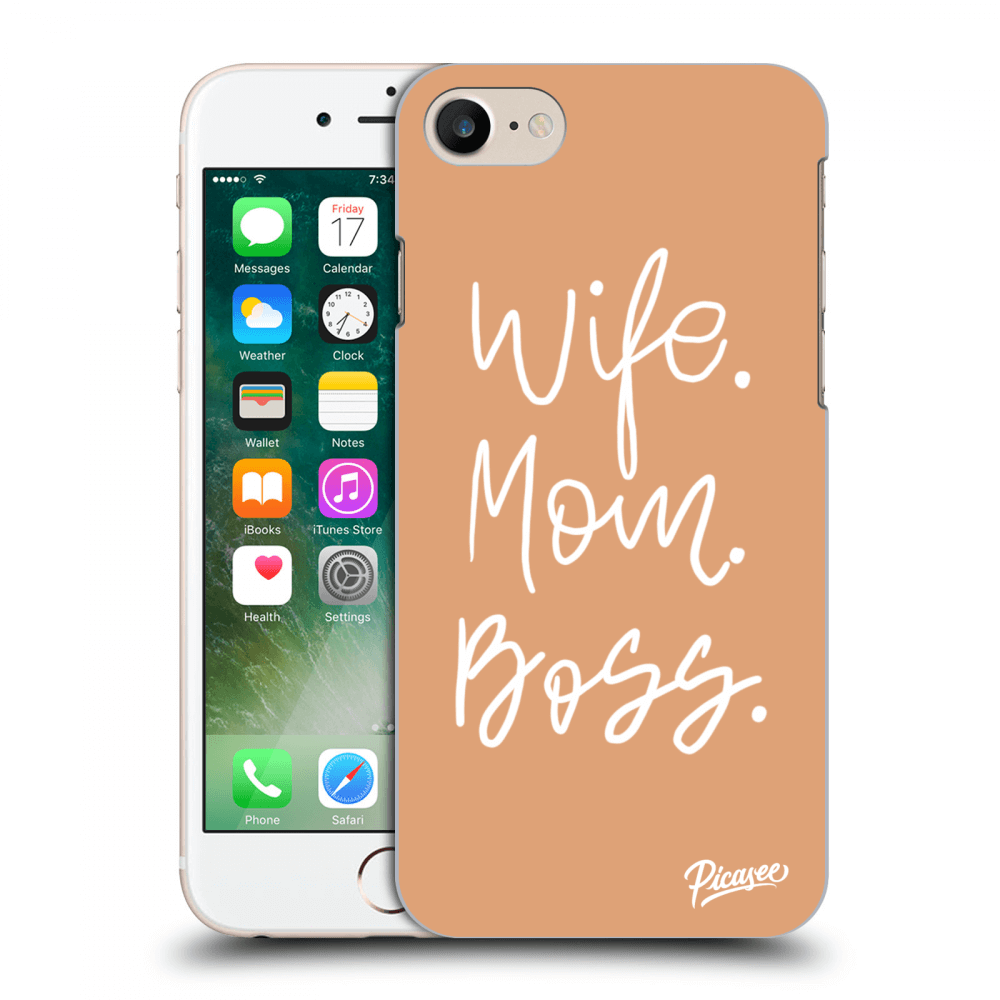 Apple IPhone 7 Hülle - Schwarzes Silikon - Boss Mama