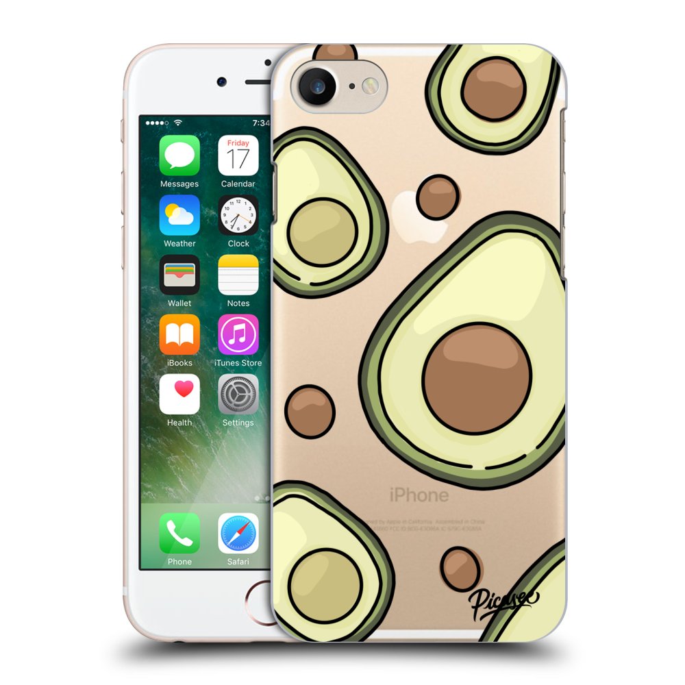 Apple iPhone 7 Hülle - Transparentes Silikon - Avocado