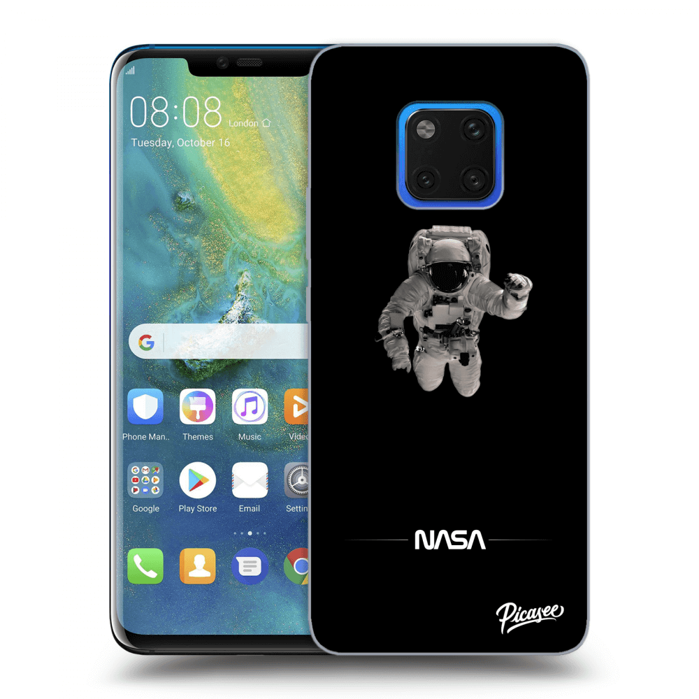 Huawei Mate 20 Pro Hülle - Transparentes Silikon - Astronaut Minimal